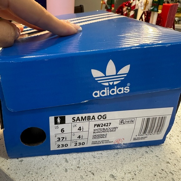 Adidas Samba OG white womens size 6 - Picture 4 of 5